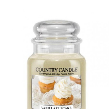  Country Candle - Vanilla Cupcake - Duży słoik (652g) 2 knoty Świeca zapachowa